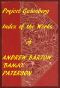 [Gutenberg 57485] • Index for Works of Andrew Barton 'Banjo' Paterson / Hyperlinks to all Chapters of all Individual Ebooks